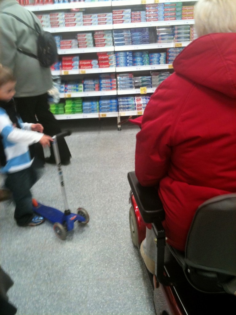 Caption Competition Time. When a scooter and an old person on wheels meet... 28thOct 768x1024 Caption Competition 2