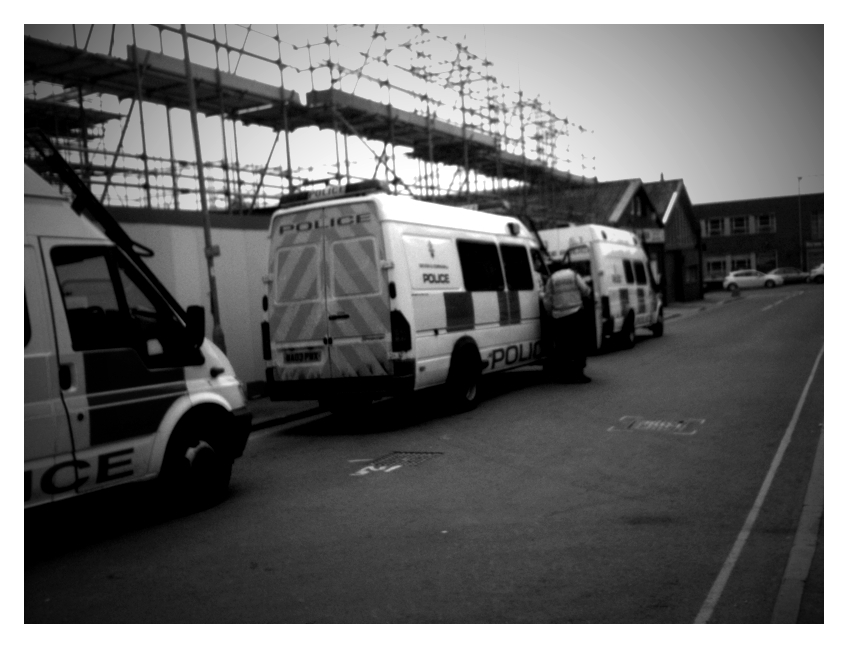 Just around the corner from the crazy-big police operation April30th Behind the scenes...